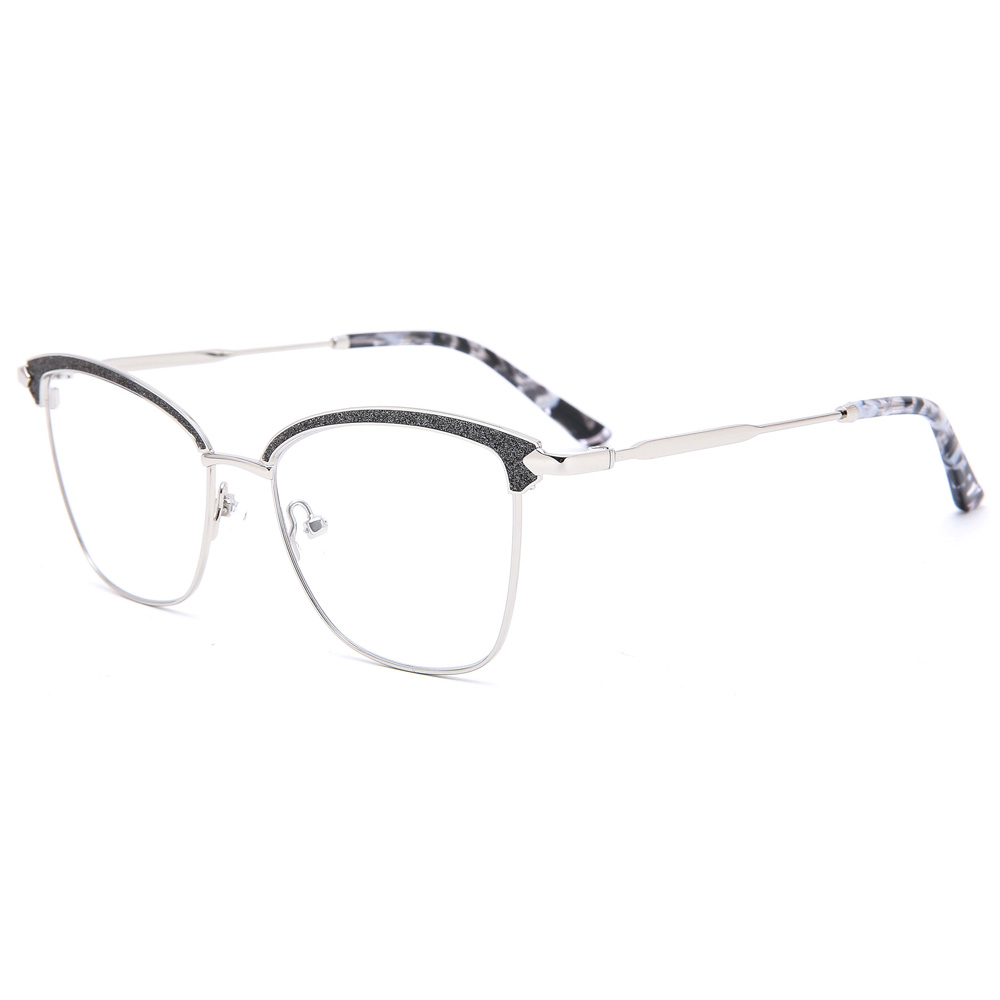 YJ-0142 2021 Newest Design Women Metal Optcal Frames Glasses Factory Customized