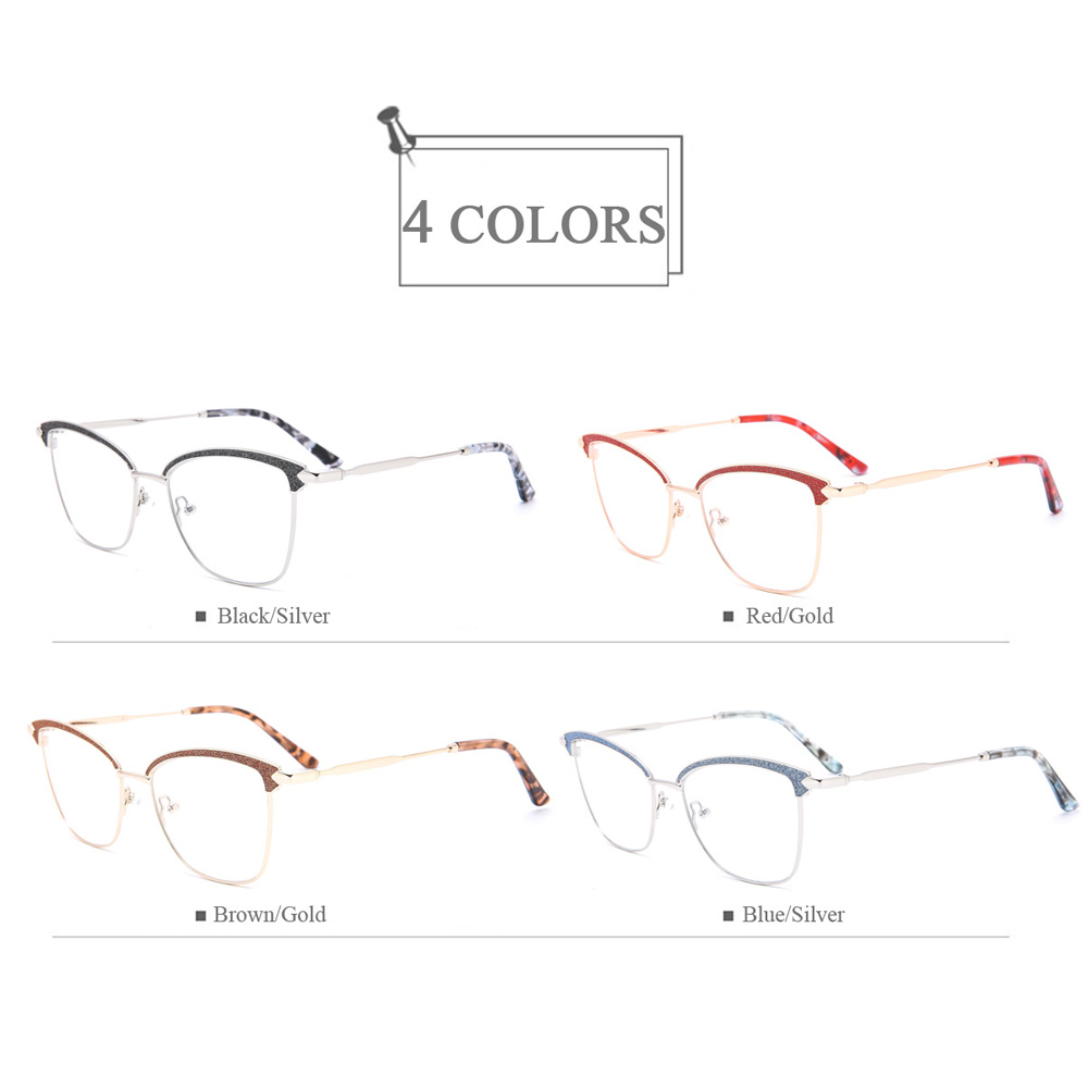 YJ-0142 2021 Newest Design Women Metal Optcal Frames Glasses Factory Customized