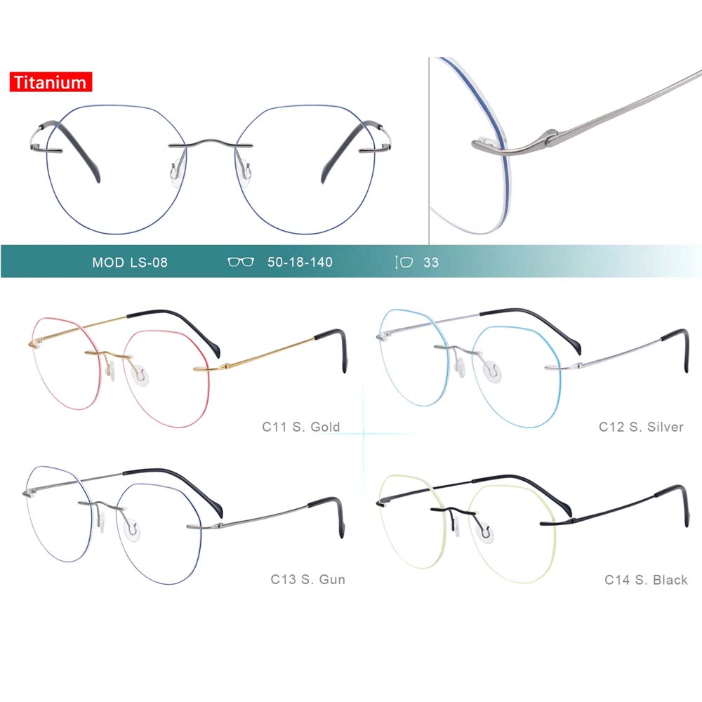 Rimless Titanium Optical Frame 