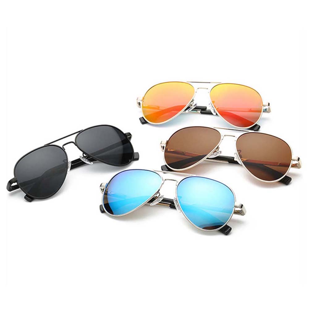 Fashionable OEM Designer Double Bridge Metal Sunglasses