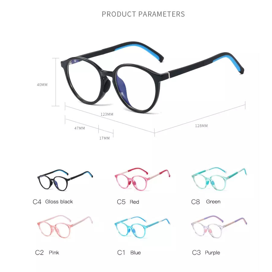  Blue Light Blocking Glasses TR 90 Flexible Frames  Children  Eyeglasses