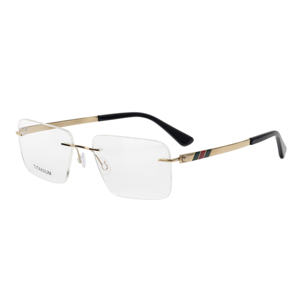 5014 Square Rimless Titanium Optical Frames Glasses For Men