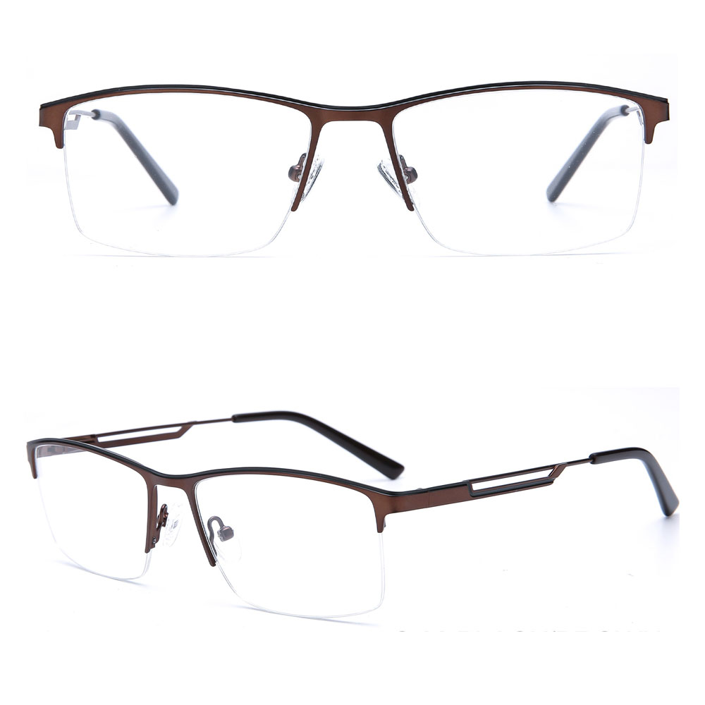 New Style Temples Hollow Design Metal Optical Frames For Men
