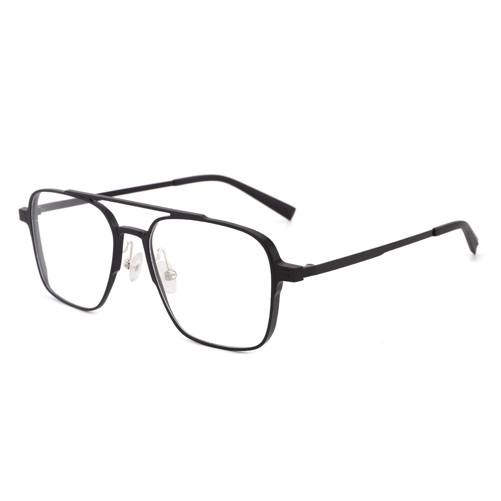 Double Bridge Aluminum Optical Frames Glasses For Men