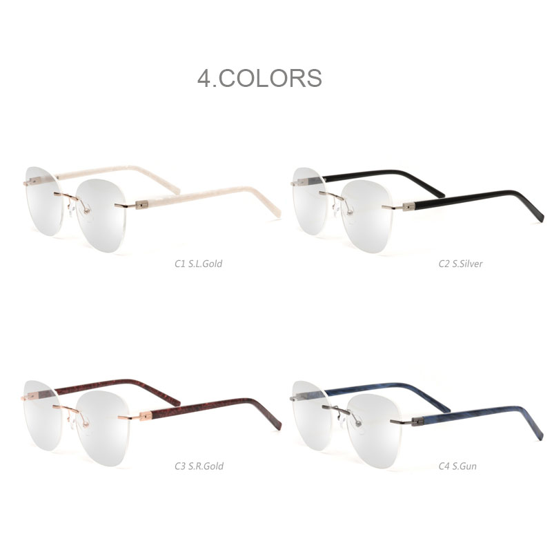 Metal Rimless Frame Hot Sale High Quality Optical Glasses