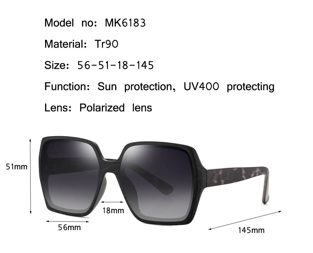 MK6183 Fashon Big Oversize Woman Style Sunglasses 