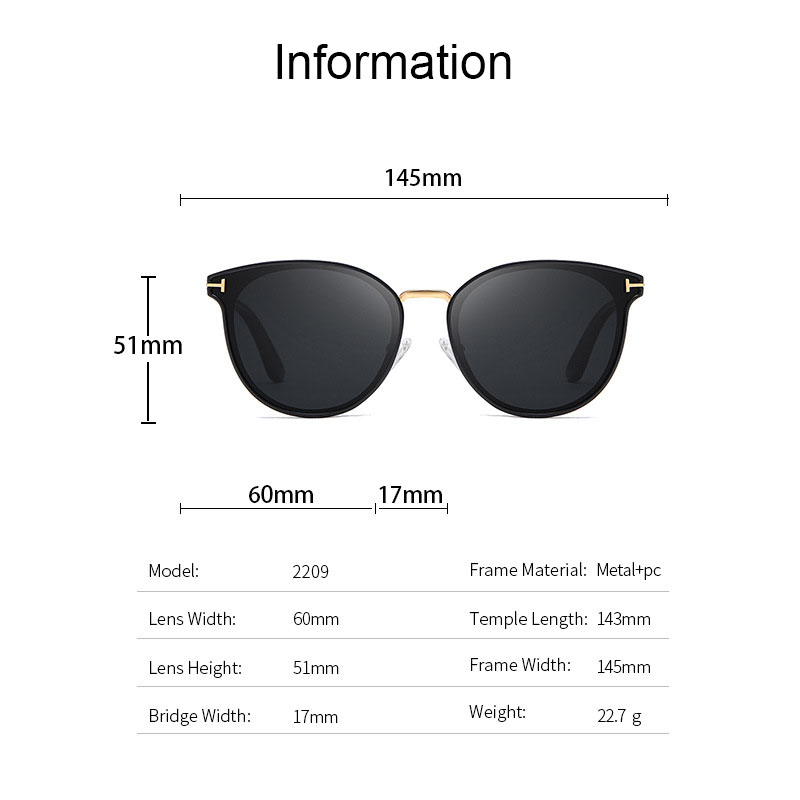 Women Polarized UV 400 Men  Round Frame Eyewear Male Mirror Reflective Sun Glasses