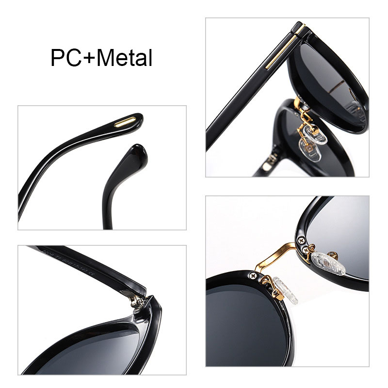 Women Polarized UV 400 Men  Round Frame Eyewear Male Mirror Reflective Sun Glasses