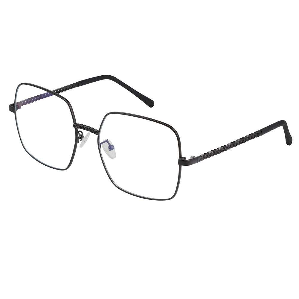 New Square Size Black Color Metal Optical Frames 