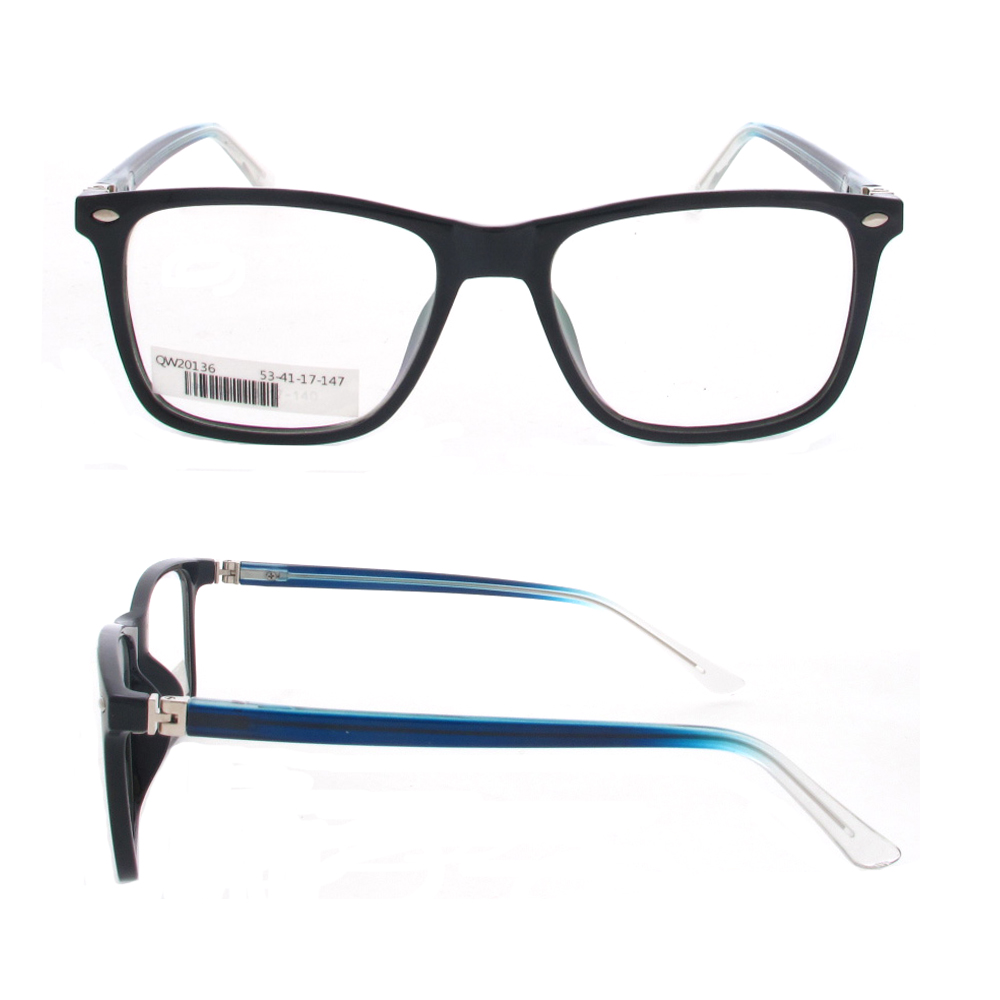 QW20136 Cheap Plastic Optical Frames With 180 Degree Rotating Temple