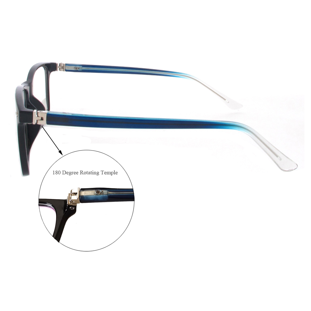 QW20136 Cheap Plastic Optical Frames With 180 Degree Rotating Temple