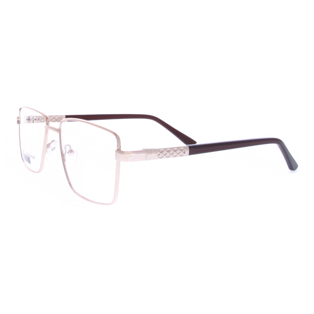 2016854 Cheap Metal Optical Glasses Frames Men With One Piece Temple