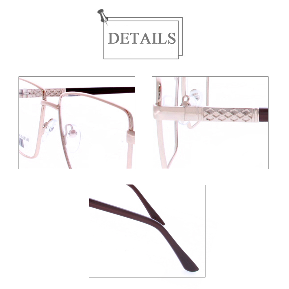2016854 Cheap Metal Optical Glasses Frames Men With One Piece Temple