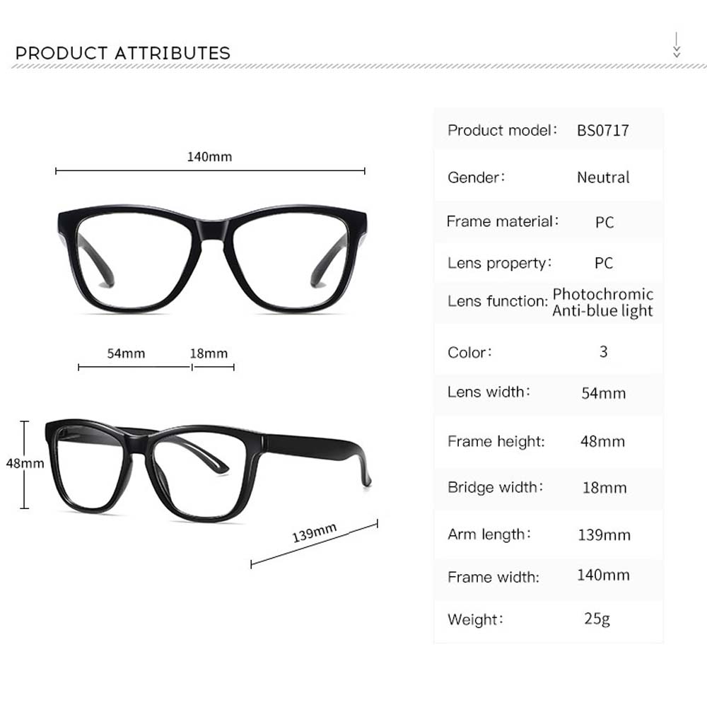 TR90 Photochromic Lens Change Grey Color Optical Frames