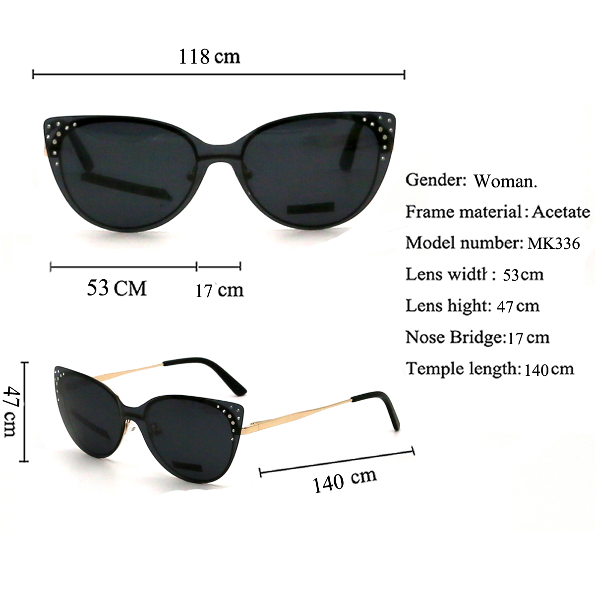 MK336 2021 New Arrival Sunglasses Fashion Vintage Clip On Sunglasses