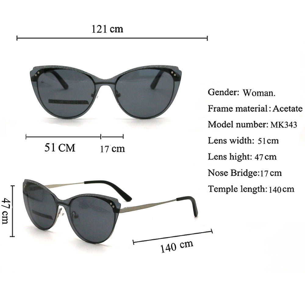 MK343 Fashion Sunglass 2021 Women Oversized Sun Glasses Sunglasses