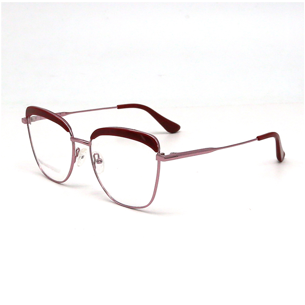 19411 Cat Eye Newest 2021 Metal Eyeglasses Optical Frame Glasses For Women 