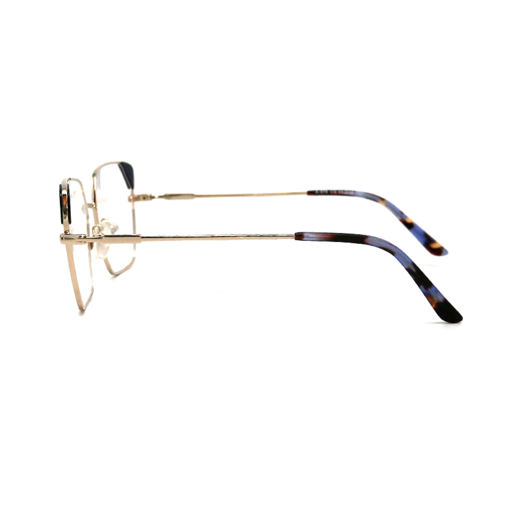  A-976 Newest Irregular Metal With Acetate Optical Frame Glasses Irregular Eyeglasses 