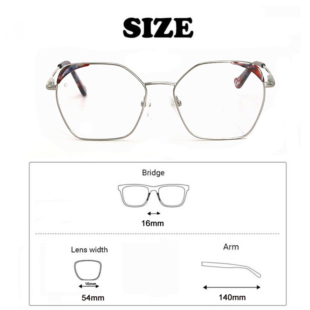  T200406 Newest Irregular Metal Optical Glasses Eyeglasses For Women 2021 