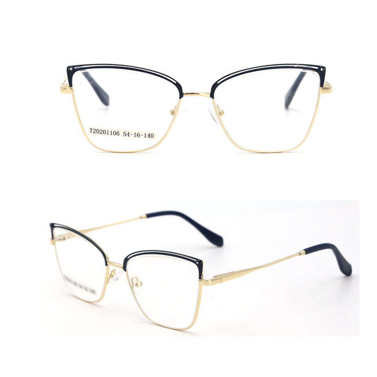 Cat Eye Metal Hollow-carved Design Frame Optical Glasses for Moen and Men 2021