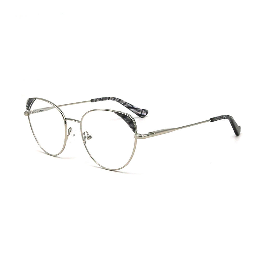 T200402 Newest Oversize Cat Eye Metal Optical Glasses Eyeglasses Glasses For Women 2021 