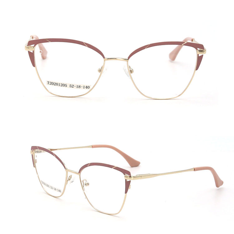 Newest Fashion Style  Cat Eye Frame Metal Optical Glasses For Unisex 