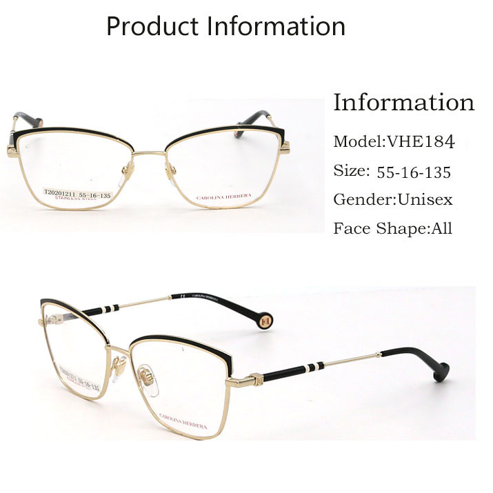 Hot Sale Cat Eye Frame Eyewear Frame Male Fashion Retro  Glasses 