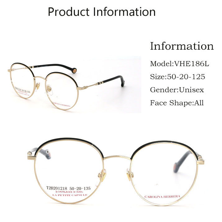 Hot Sale New Fashion Style Round Metal Frame Optical for Women and Men