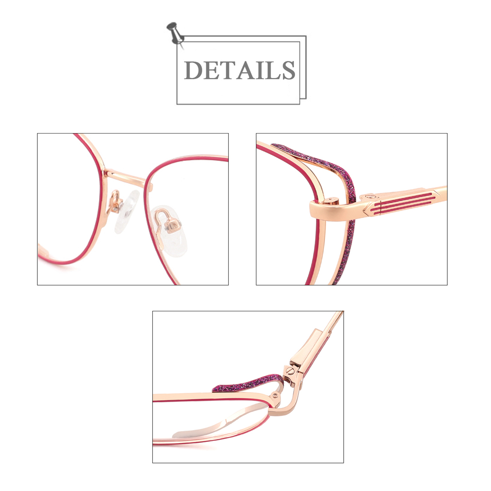 YC-23113 Punk Style Cat Eye China Factory Metal Optical Spectacle Glasses Frames