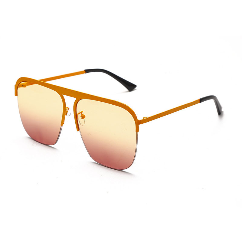 Big Frame Female Sunglasses Half Frame Trend Men  Street Shot Sunglasses