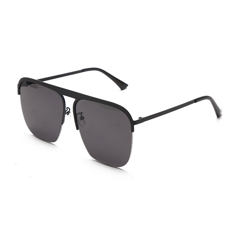 Oversized Frame Personality Sunglasses Half Frame Trend Men  Street Shot Sunglasses