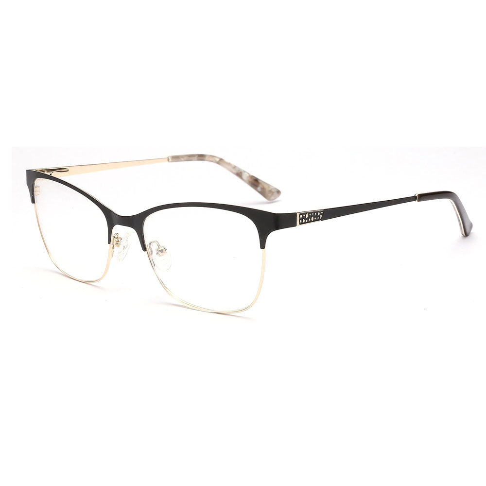 Halfrim Fashionable Women Metal Diamond Optical Frames