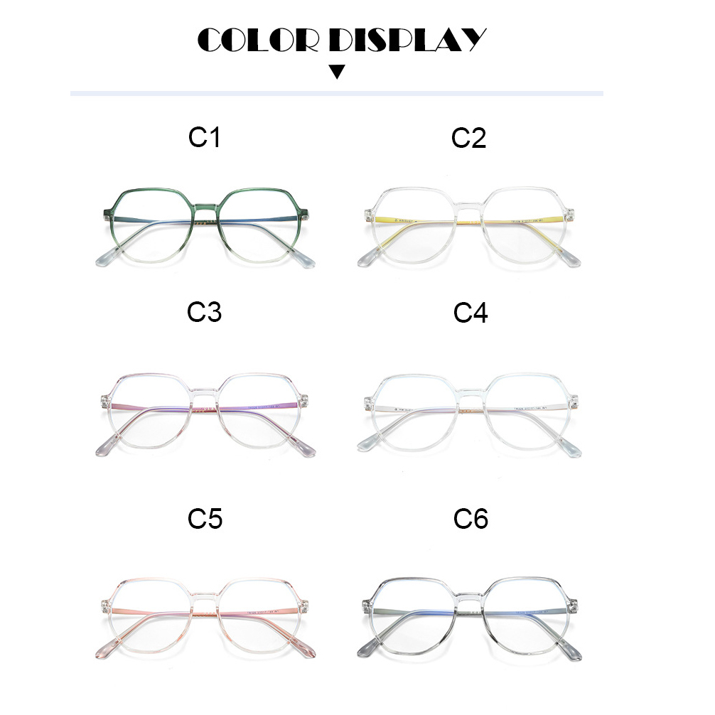 New Irregular TR90 Anti-Blue Light Glasses Round Frame Optical Glasses