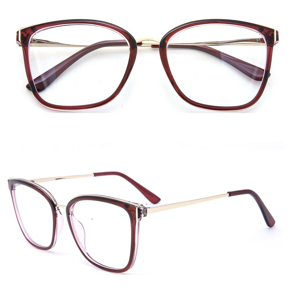 TR90 Oversized Frames Metal Temples For Women Optical Eyewear