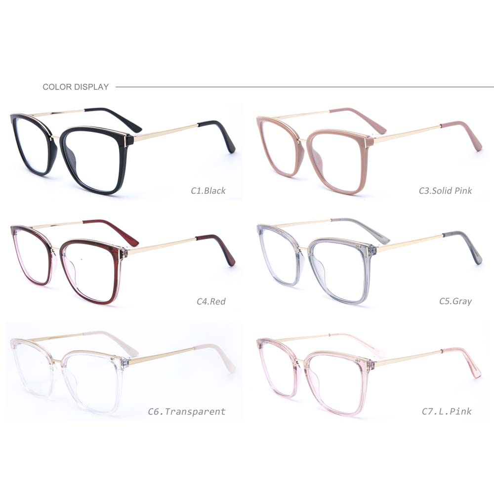 TR90 Oversized Frames Metal Temples For Women Optical Eyewear