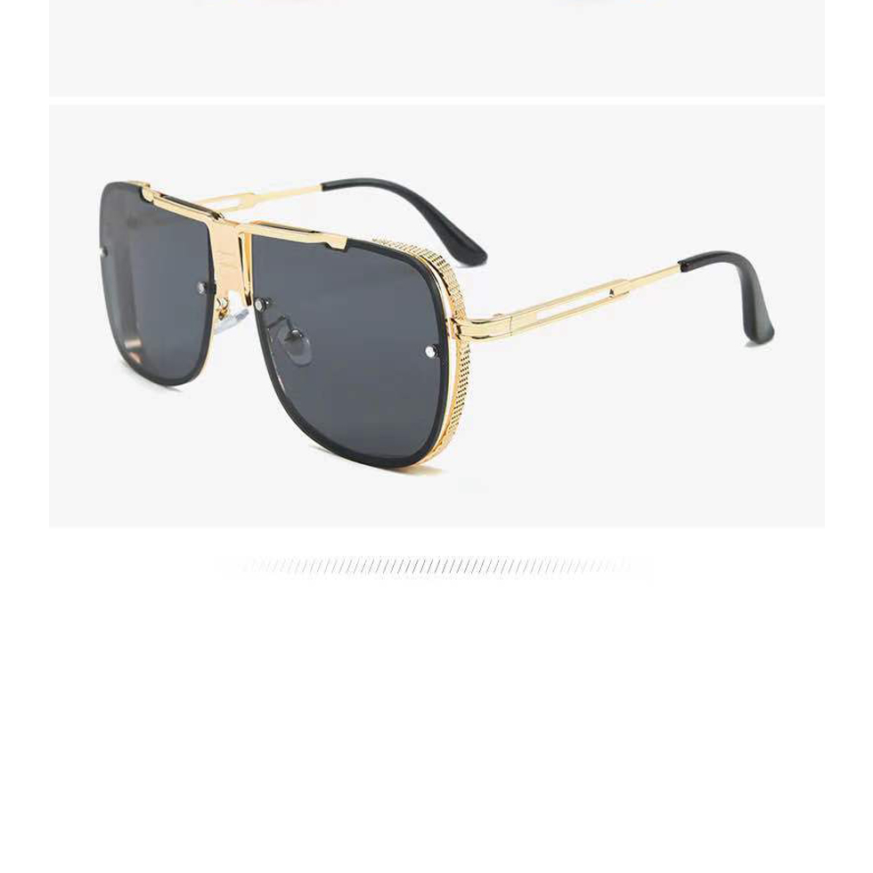 2021 New Fashion Personality Square Sunglasses Hollow Leg Unisex UV400 Sunglasses Big Frame Sun Glasses