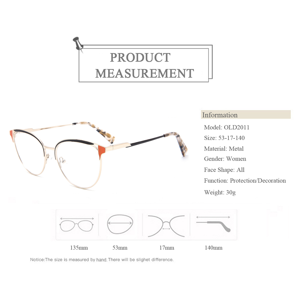 OLD2011 2021 Stylish Design Women Cat Eye Optical Spectacle Frames