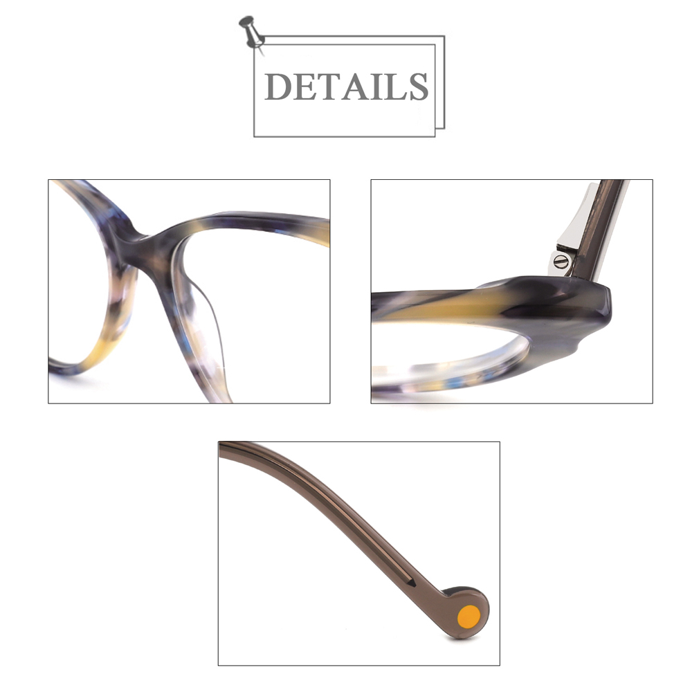 YC-28014 Acetate Cat Eye Customized Optical Eyewear Glasses Frames China Factory