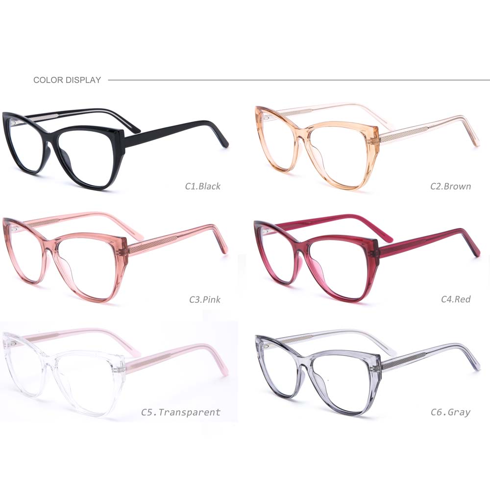 TR Oversized Designer Cat Eye Glasses Customized Logo Frame