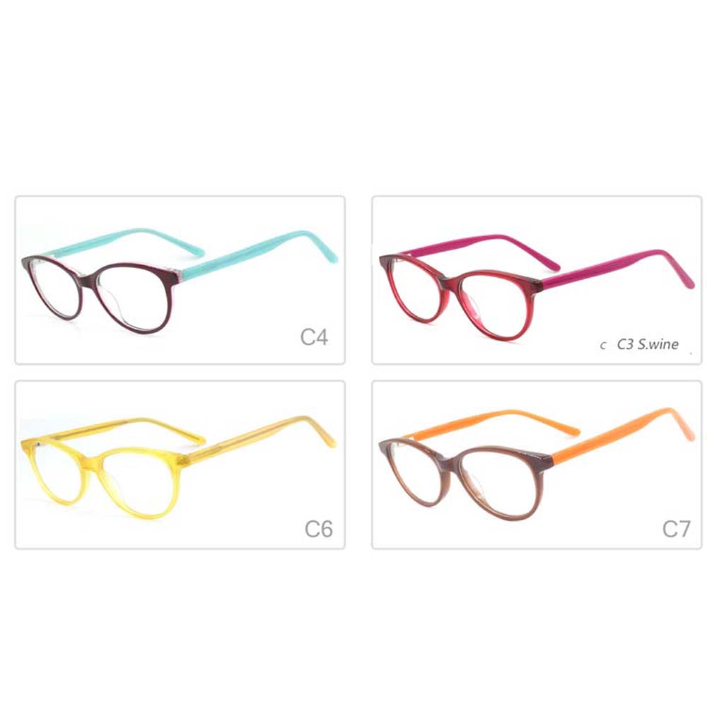 Kids Acetate Oval  Double Colors Chilren Good Quality Frames