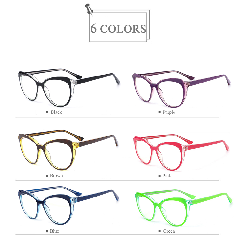 TPF2038 Double Color Clear Optical Eyeglasses Frames Women Factory Customized 