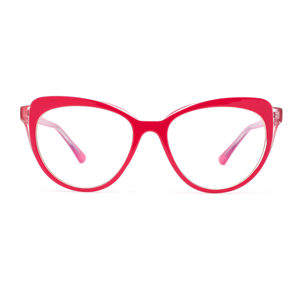 TPF2038 Double Color Clear Optical Eyeglasses Frames Women Factory Customized 