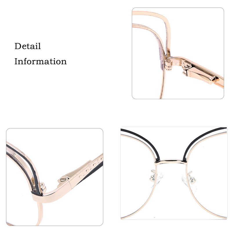 Cat Eye Frame New Fashion Style Curved Temple Optical Glasses