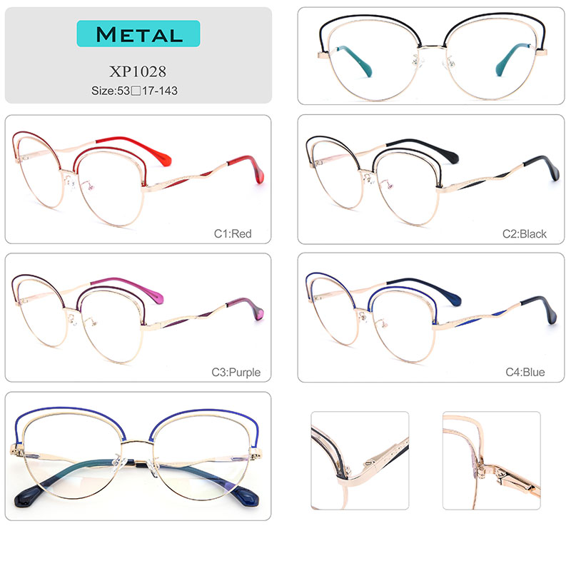 Cat Eye Frame New Fashion Style Curved Temple Optical Glasses