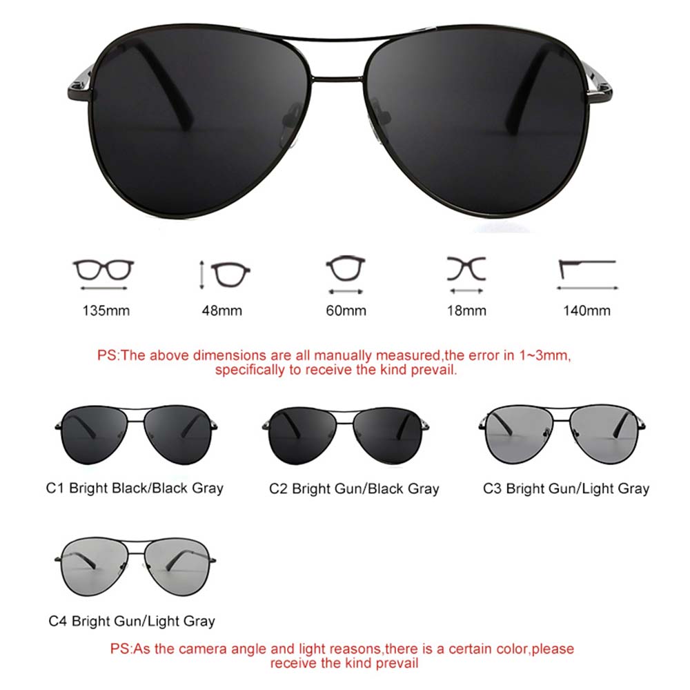 Men Metal Photochromic Sunglasses