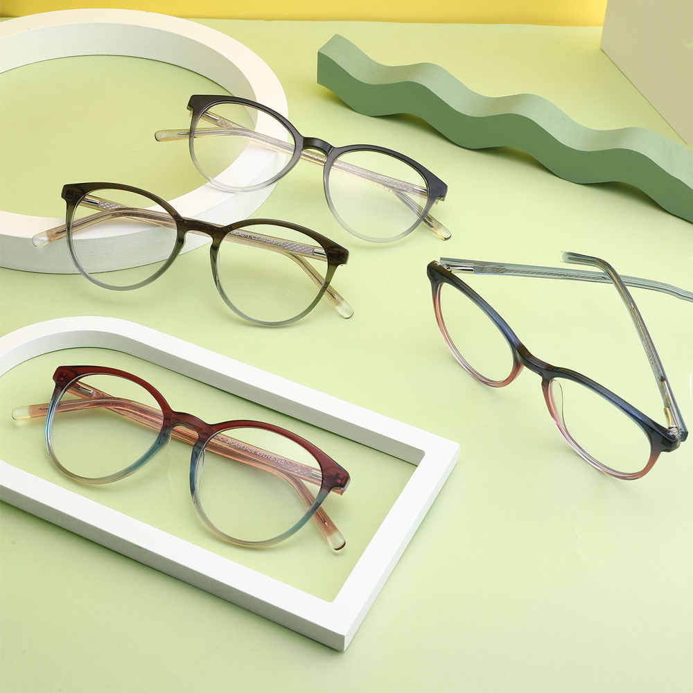 RGA071 Ultra Thin Round Colorful Acetate Optical Frames Glasses China Manufacturer