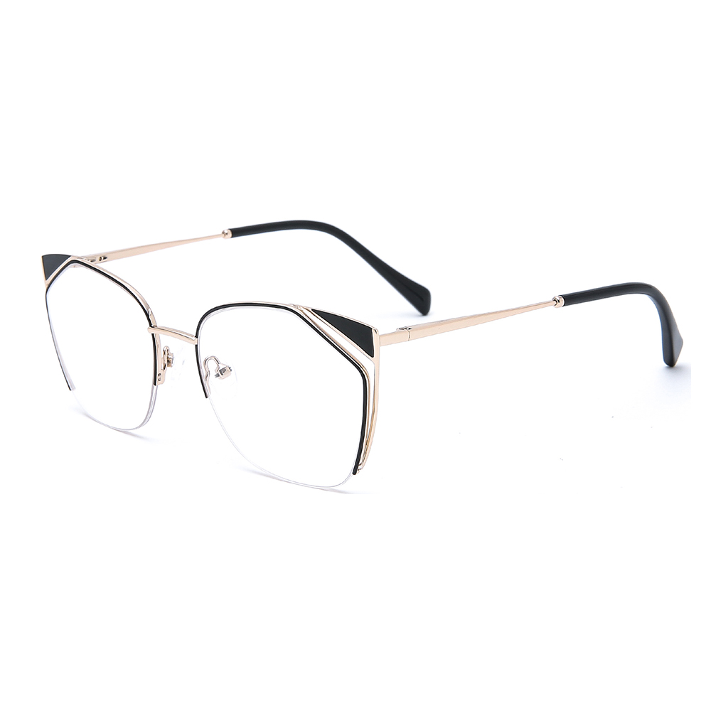 OLD6056 Large Cateye Shape Hollow Metal Optical Glasses Frames Made In China