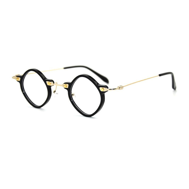 Tide Personality Hot Style Retro Art Frame Diamond  Acetate Frame Eyewear Glasses