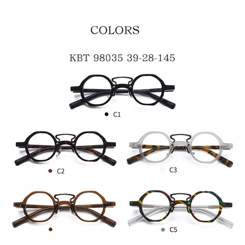 Leif Retro Small Round Acetate Glasses Frame