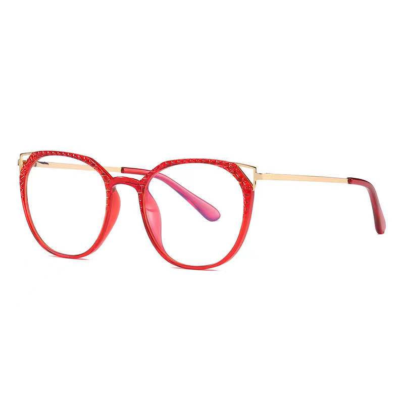 Italy Design  Eye Frames Cat Eye Flat Glassses Anti Blue Light Optical Frame For Women  Ready In Stock